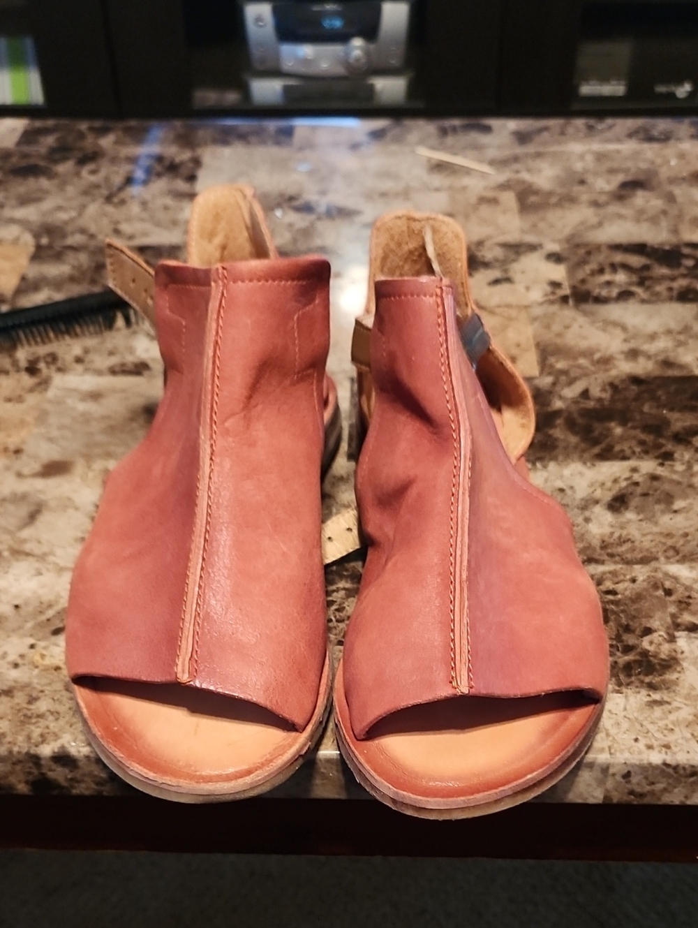 Miz Mooz Women's Open-Toe Slingback Sandals in Rust